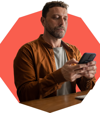a man using smartphone 