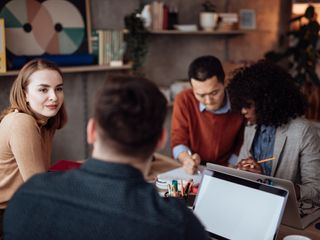 People having a meeting