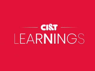 Red background with CI&T logo and the word "Learnings"